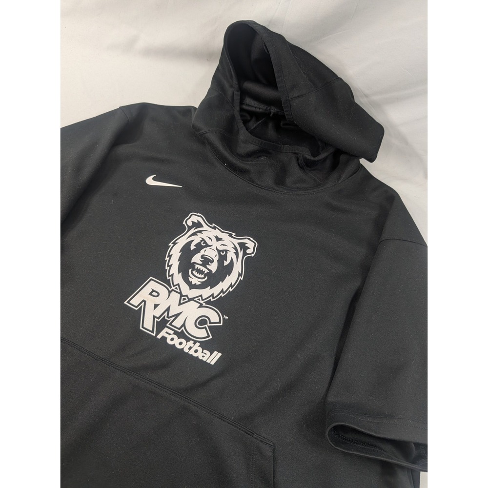 Nike Club Fleece Hoodie Short Sleeve Rocky Mountain College Football Black XXL